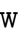 Lowercase W